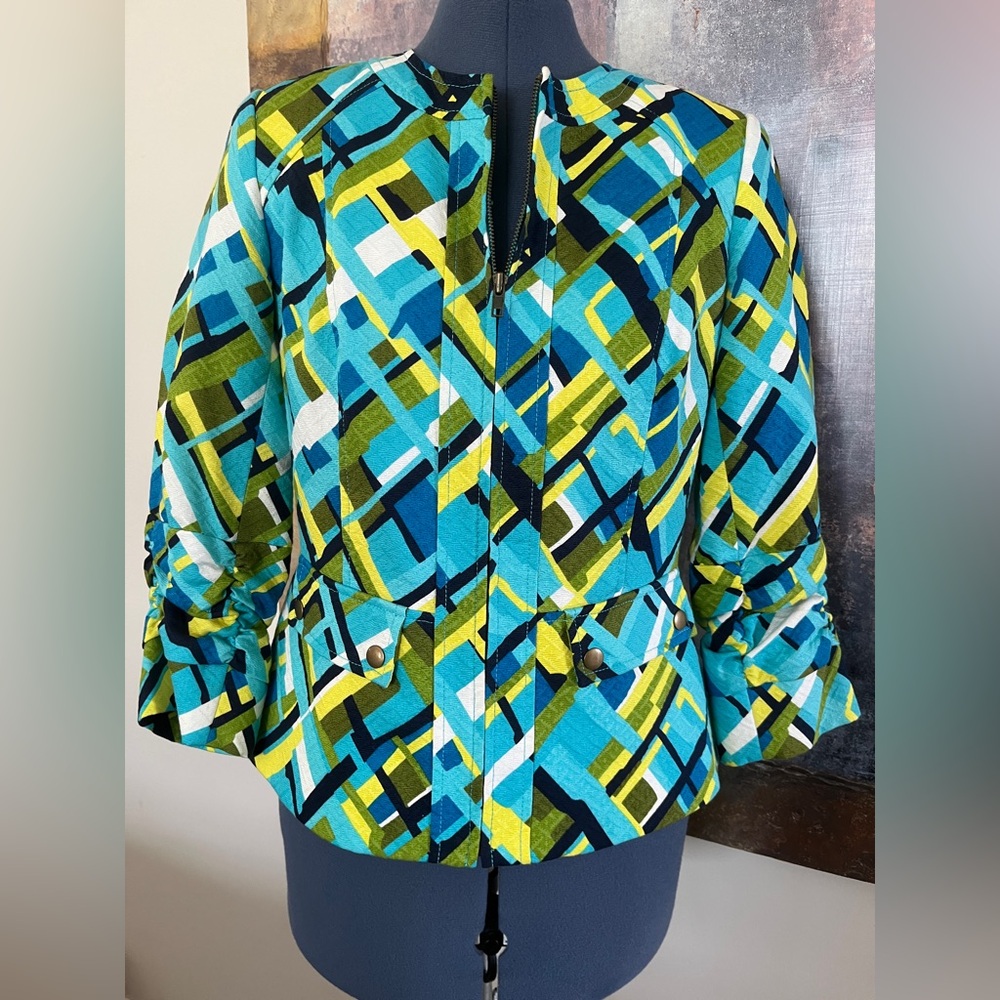 NWOT Beautiful Pique Geometric Blazer
